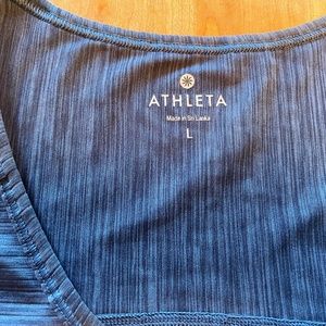 Athleta - light weight blue/grey top